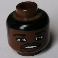 Minifig Head NBA Jalen Rose Print [Blocked Open Stud]