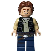 Han Solo, Black Vest, Dark Blue Legs, Ruffled Hair