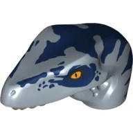 Animal Body Part, Dinosaur, Raptor Head with Yellow Eyes, Dark Blue Stripes
