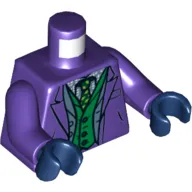 Torso Suit with Green and Sand Blue Vests and Green and Lime Tie Print (Joker), Dark Purple Arms, Dark Blue Hands