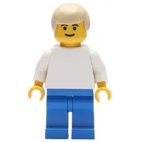 Soccer Player White Torso, Blue Legs, Tan Hair