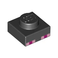 Plate 1 x 1 with 4 Light Purple and 2 Purple Squares Print (Minecraft Enderman eyes)