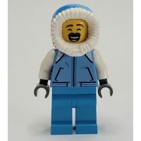 Man, Medium Blue Jacket, Dark Azure Legs, Hood, Moustache