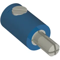 Electric Connector, 1 Way Male Rounded with Cross-Cut Pin (Banana Plug)