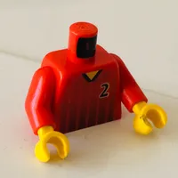 Torso Soccer Shirt, Black Fading Stripes and '7' Front and Back Print, Red Arms, Yellow Hands