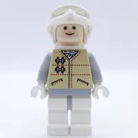 Rebel Trooper in Hoth Uniform, White Hat, Tan Jacket (46304 Goggles)
