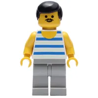 White Torso, Light Grey Legs, Back Hair