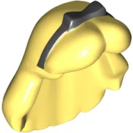 Hair Long with Center Part and Black Ribbon Tied in Bow print (Alice)