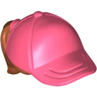 Hair and Hat / Cap, Ponytail Dark Orange Print