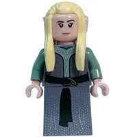 Elf - Dark Bluish Grey Torso, Dress, Bright Light Yellow Hair