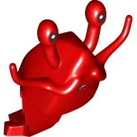 Minifig Head Special Lobster with Black Eyes print