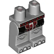 Hips and Light Bluish Gray Legs with Dark Red Armor and Belt, Knees and White Toenails Print