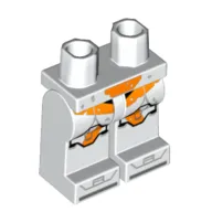 Hips and White Legs with Clone Trooper Armor, Orange Markings print