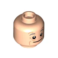 Minifig Head Creed Bratton, Dark Bluish Grey Eyebrows, Wrinkles, Straight Closed Mouth print