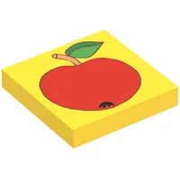 Tile 2 x 2 with Red Apple Print