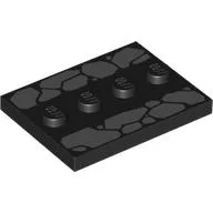 Plate Special 3 x 4 with 1 x 4 Center Studs and Dark Bluish Grey Stone Path print