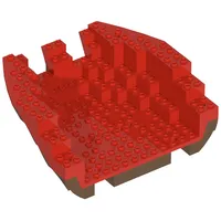 Boat Hull Section, Large Stern 14 x 16 x 5 1/3 with Brown Top [Complete Assembly]