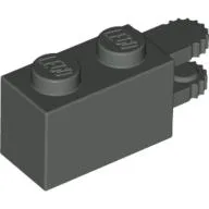 Hinge Brick 1 x 2 Locking with 2 Fingers Horizontal End, 9 Teeth