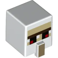 Minifig Head Special, Cube with Nose and Face with Red Eyes Print