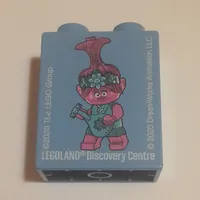 Duplo Brick 1 x 2 x 2 with Bottom Tube with Poppy, 'LEGOLAND Discovery Center 2020' Print