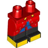 Hips with Red Legs and Black Boots Pattern with Coat, Blue Legs, Yellow Soles print