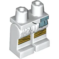 Hips and White Legs with Pearl Gold Knee Wraps, Sand Blue Cloth