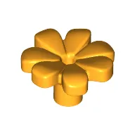 Plant, Flower, Minifig Accessory with 7 Thick Petals and Pin
