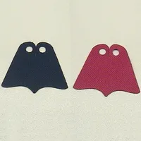 Neckwear Cape, Scalloped with Center Point, 2 Holes, Dark Blue Back