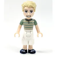 James - Tan Sweater, White Trousers