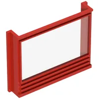 Window 1 x 6 x 4 Panorama with Glass for Slotted Bricks