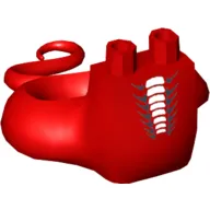 Lower Body with Tail, White and Black Scales Print