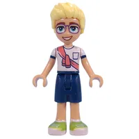 Olly - White Top, Dark Blue Shorts