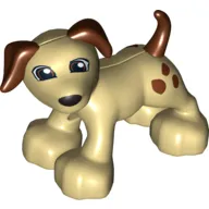 Duplo Animal Dog Large Paws with Brown Ears and Tail and Spots