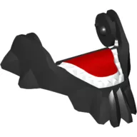 Large Figure Head Big Cat Lower Jaw with Teeth and Red Tongue Print