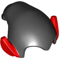 Hat Drooping with Pointy Ears Red Print