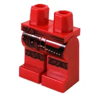 Hips and Red Legs with Robetails, Dark Red Sash Belt and Knee Wraps Print