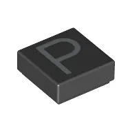 Tile 1 x 1 with letter Capital P Print