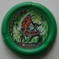 Large Figure Throwing Disk, Amazon / Jungle, 6 Pips, Fighting Giant Toothed Plant Print