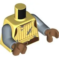 Torso, Shirt, Orange Stripes, Sand Blue Spots, Reddish Brown Utility Belt print, Sand Blue Arms, Warm Tan Hands