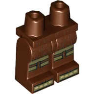 Hips and Reddish Brown Legs with Fur Skirt, Olive Green Legs and Toes Print