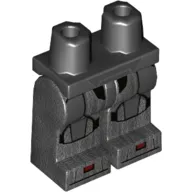 Hips and Pearl Titanium Legs with Silver Armor Panels and Belt, Dark Red Toes Print