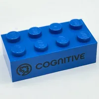 Brick 2 x 4 with 'COGNITIVE' and Icon / 'COGNIE' Print