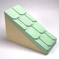 Duplo Roofpiece, Slope 33° 2 x 4 with Light Green Shingles
