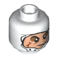 Minifig Head Dengar, Head Wrap with Buttons, Scars and Sunken Eyes Print [Hollow Stud]