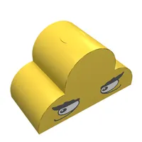 Brick Curved 2 x 4 x 2 Triple, No Studs with Monster Eyes Print