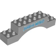 Duplo Brick 2 x 10 x 2 Arch with 'JURASSIC WORLD' Print