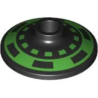 Dish 2 x 2 Inverted [Radar] with Bright Green Circle, Rectangles print