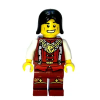 Prince - Dark Red Torso, Dark Red Legs, Black Hair