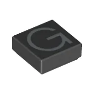Tile 1 x 1 with letter Capital G Print