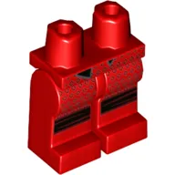 Hips and Red Legs with Black Kneepads and Small Squares Print